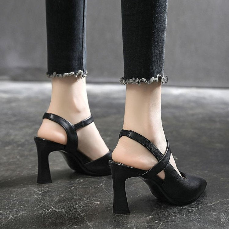 Damen Slingpumps Elegante Absätze Verstellbarer Riemen
