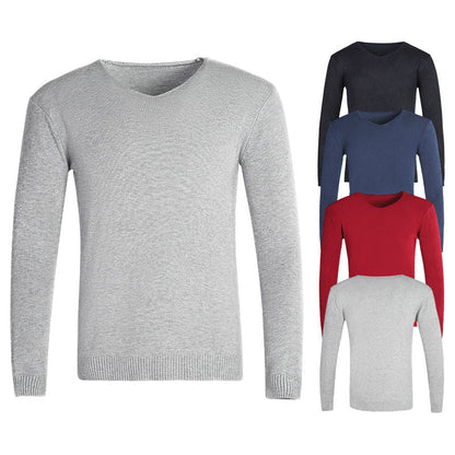 Herren Pullover V-Ausschnitt Klassisch Elegante Qualität