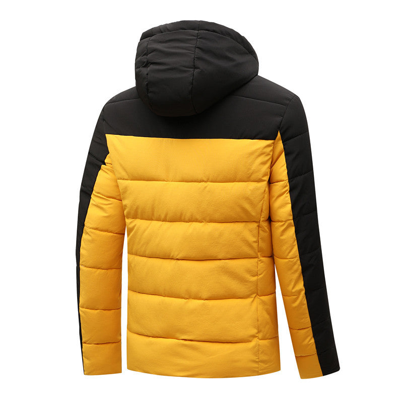 Herren Winterjacke Steppjacke mit Kapuze Modern