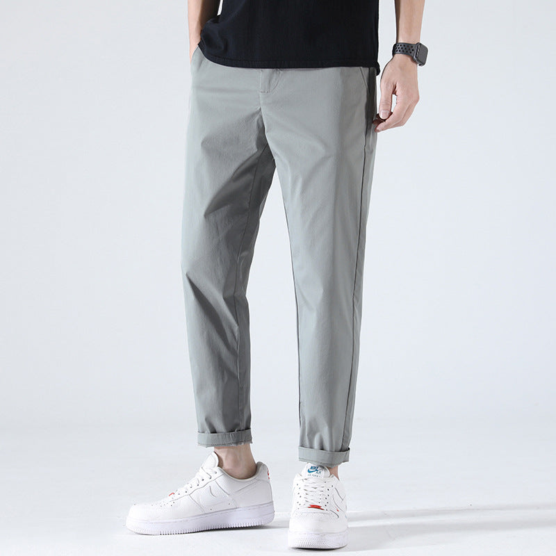 Herren Chino Hose Bequem mit elastischem Bund und Seiten Taschen