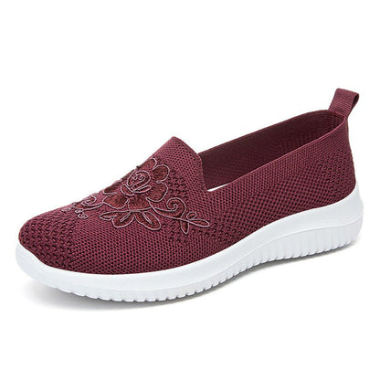 Damen Sneaker Slip-On Blumenmuster Sneakers Frauen