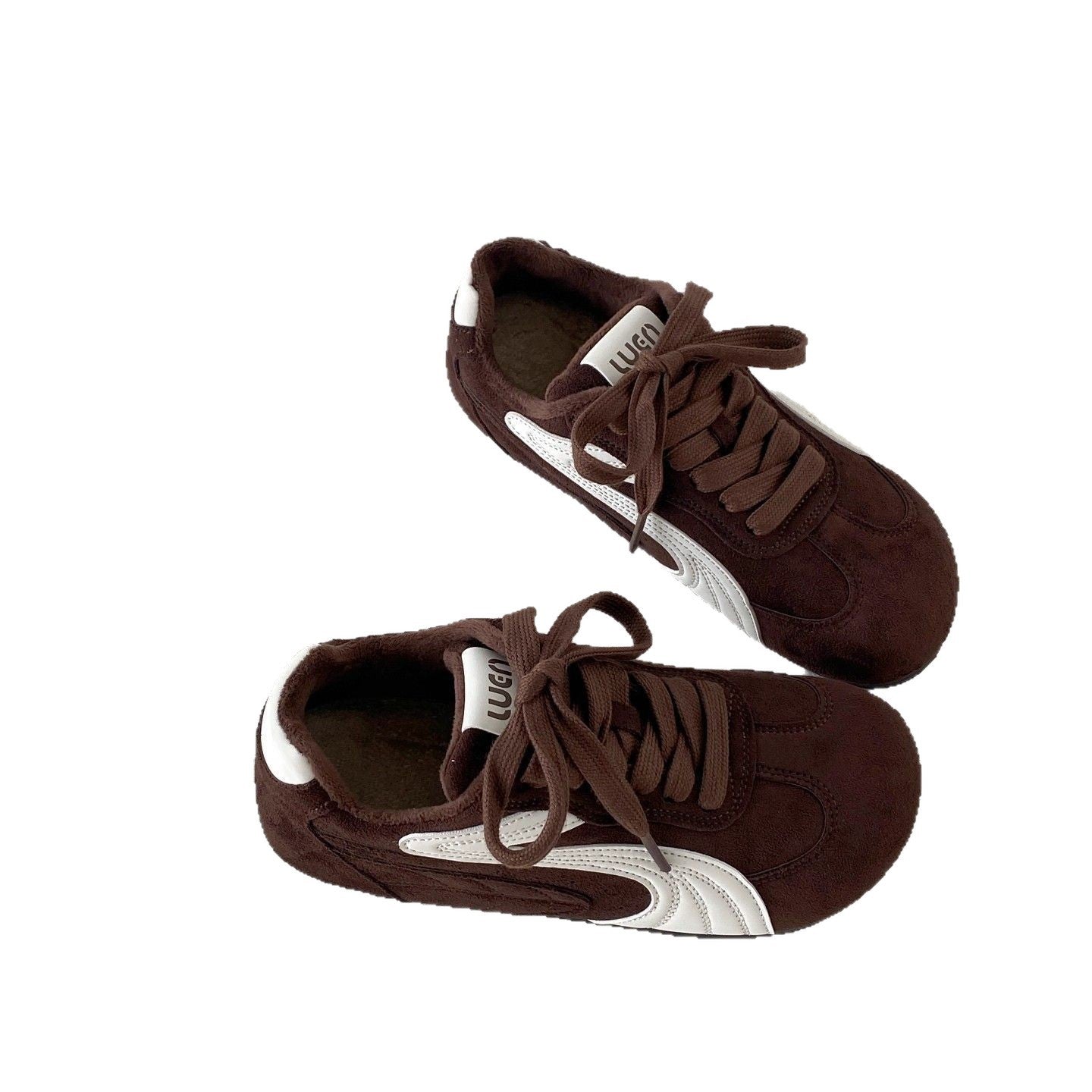 Damen Sneaker Sportlich Veloursleder Bequem Gepolstert