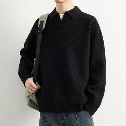Herren Strickpullover Modern V-Ausschnitt Sportlich