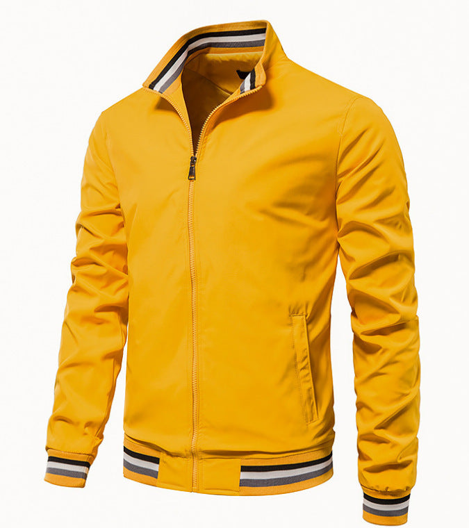 Herren Bomberjacke Sportlich Streifen Modern