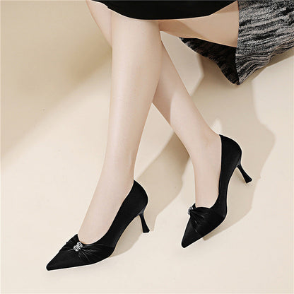 Damen Slingback Pumps Elegante Schmuckdetail High Heel