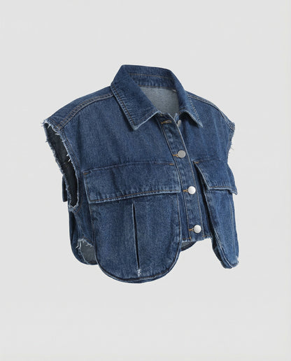 Damen Utility-Jacke Lässig Mit Großen Taschen