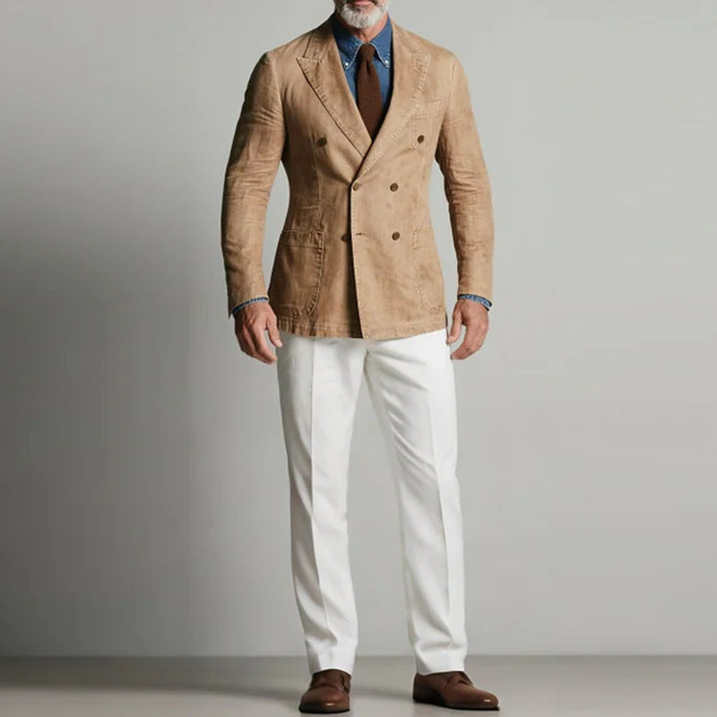 Herren Blazer Leinen Modern Elegant