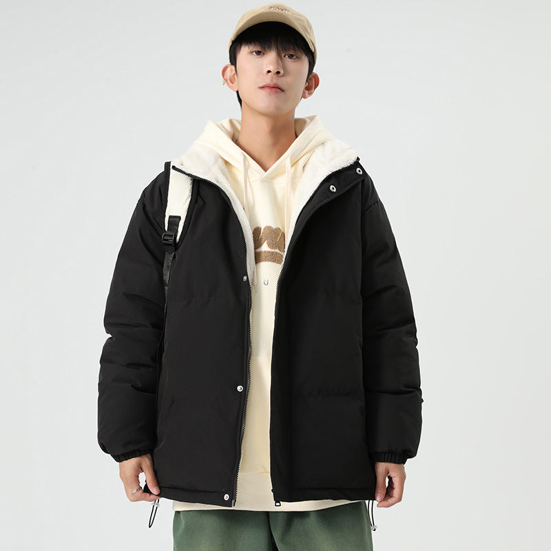 Herren Daunenjacke Warm Kapuze Wasserabweisend Modern
