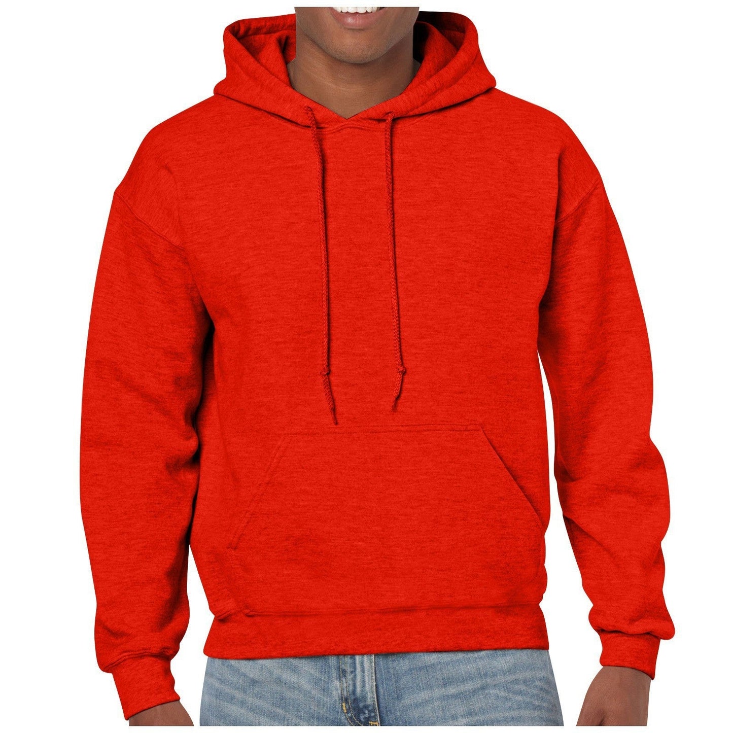 Herren Hoodie Kapuze mit Kängurutasche und verstellbarem Bund