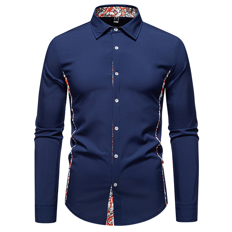 Herren Hemd Elegantes Blumenmuster Modern Berlin Style