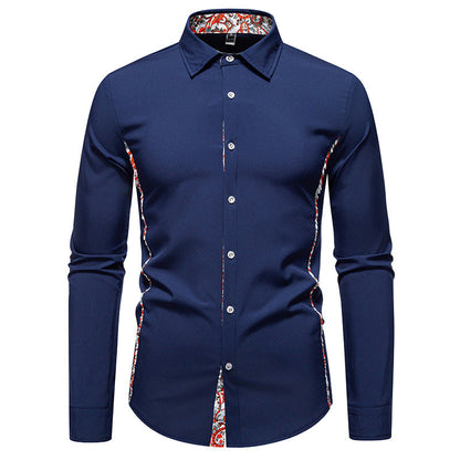 Herren Hemd Elegantes Blumenmuster Modern Berlin Style