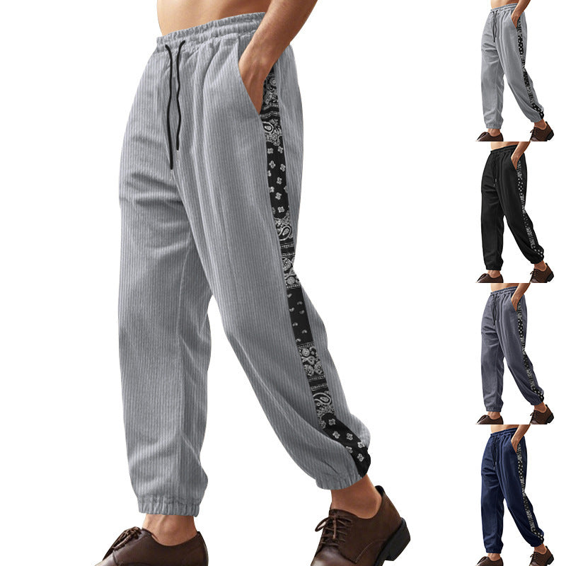 Herren Freizeithose Bandana-Design Modern Casual Hose - BerlinGlamour