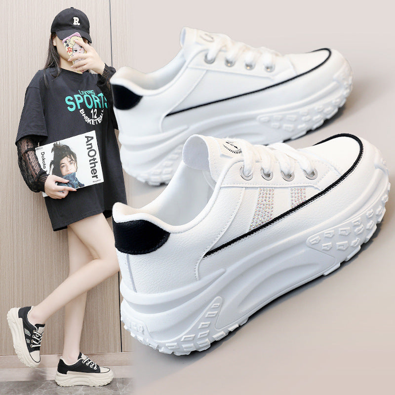 Damen Sneaker Hohe Sohle Reflektierend Sportlich - BerlinGlamour