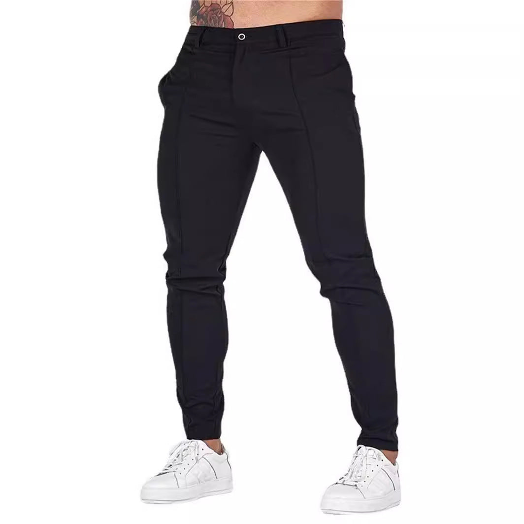 Elastische Herren Fitnesshose mit Reißverschlüssen Sportlich