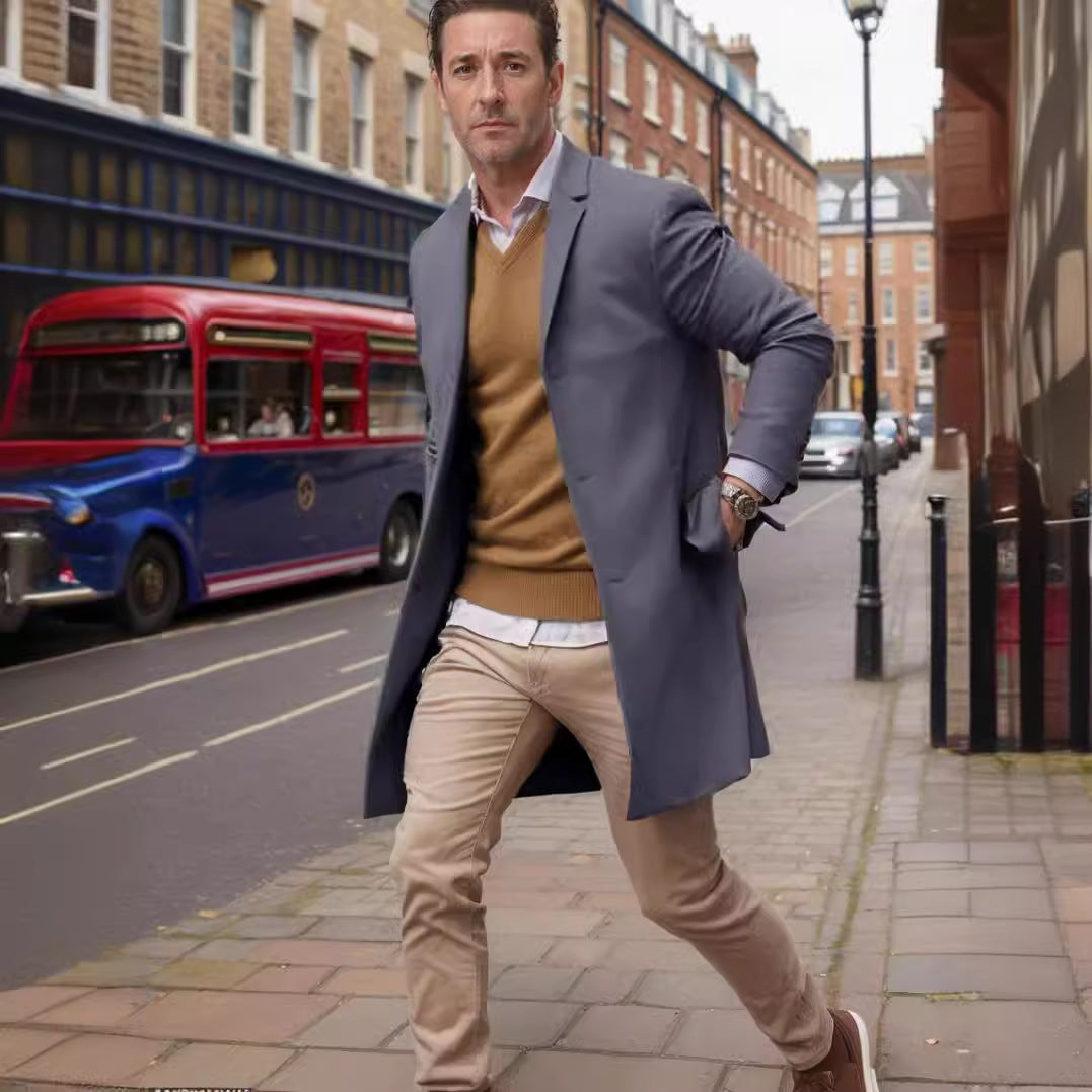 Eleganter Herren Mantel Hochwertig Modern Berlin Stil - BerlinGlamour