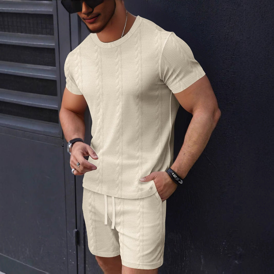 Herren Sommer Set Kurzarm T-Shirt und Shorts Modern - BerlinGlamour