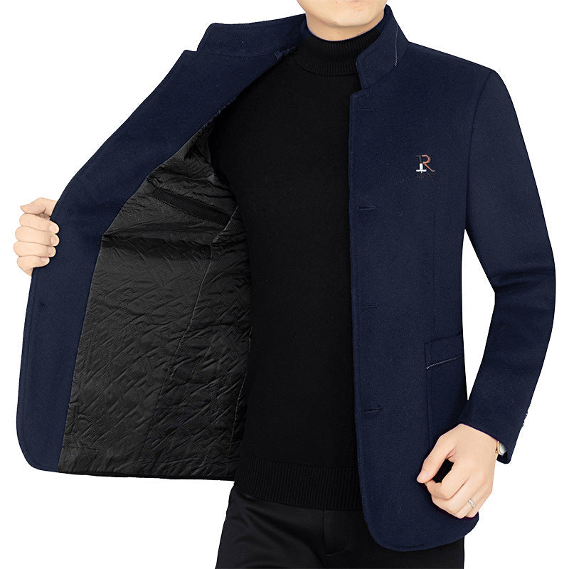 Elegante Herren Winterjacke Schwarz Modern