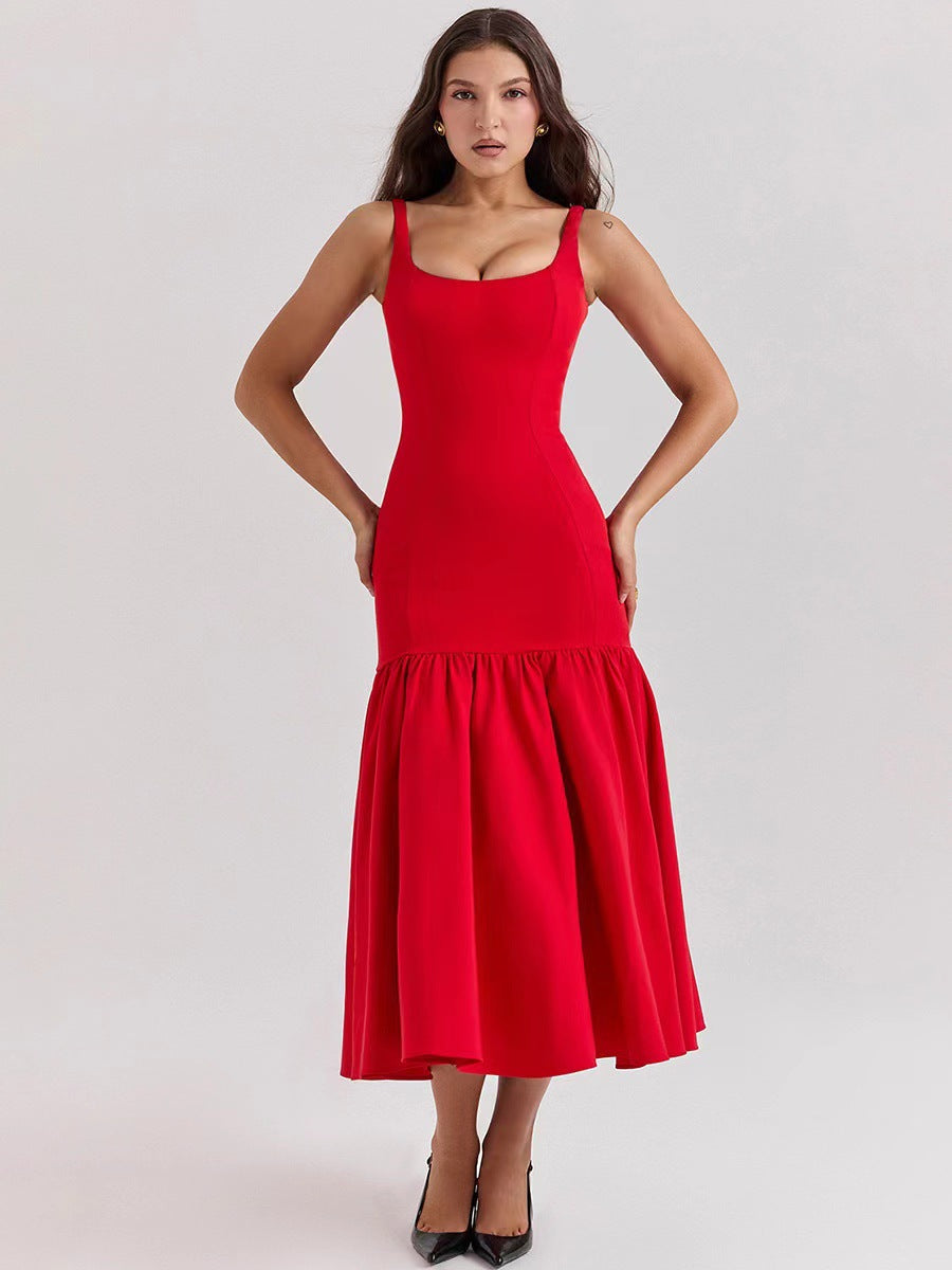 Elegantes Maxikleid mit Rüschen für Abendveranstaltungen