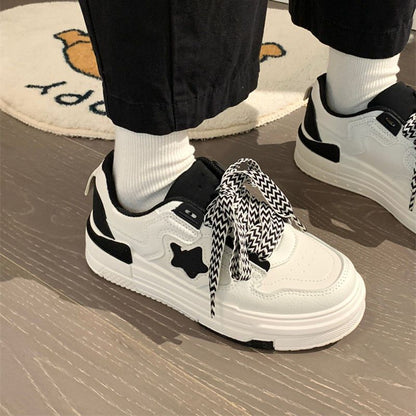 Damen Sneaker Sportlich Rutschfest Schnürsenkel