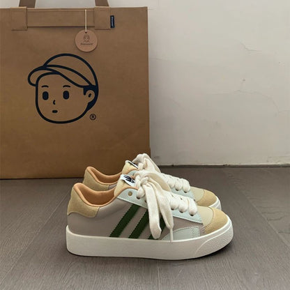 Damen Sneaker Retro Sportlich Bequem Gepolstert