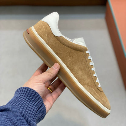 Damen Sneaker Weiches Wildleder Schnürsystem Modern