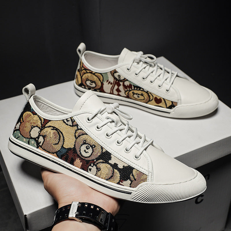 Damen Sneaker Bären Motiv Rutschfest Schwarz - BerlinGlamour