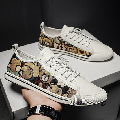 Damen Sneaker Bären Motiv Rutschfest Schwarz - BerlinGlamour