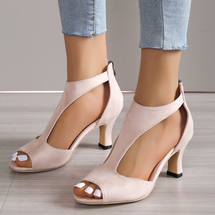 Damen High Heels Peep-Toe Transparent Elegant