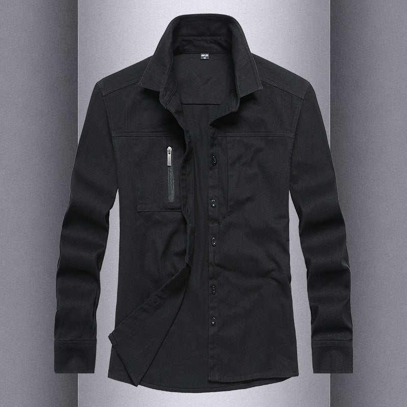 Herren Langarmshirt Modern mit Taschen Berlin Style