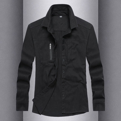 Herren Langarmshirt Modern mit Taschen Berlin Style