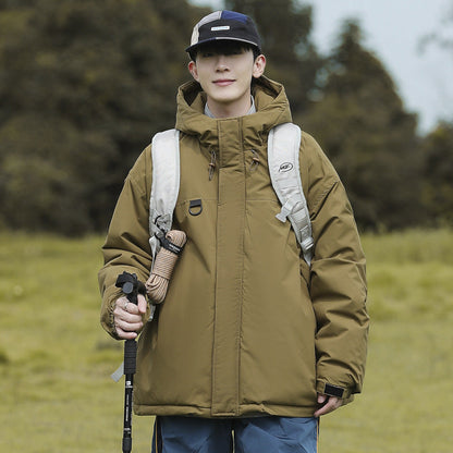 Herren Winterjacke Waterproof Verstellbarer Kragen Modern