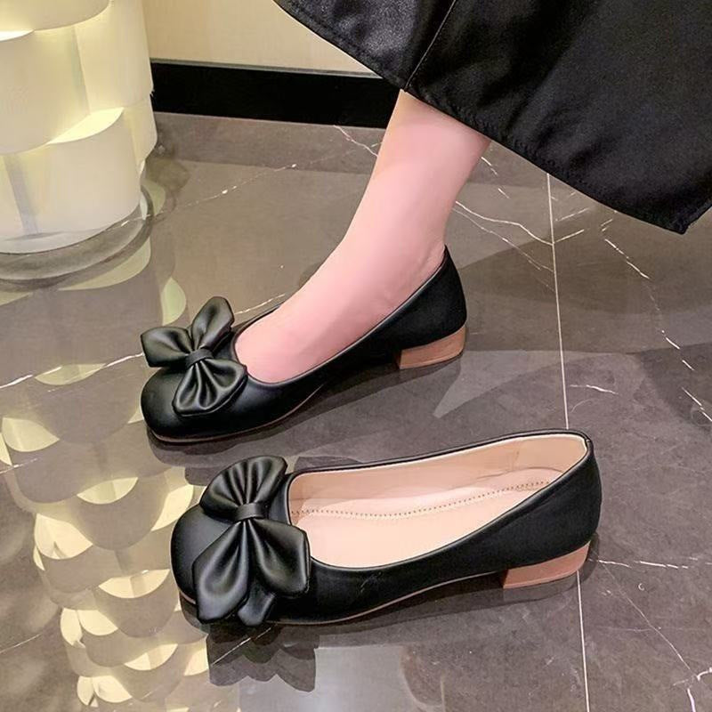 Damen Ballerinas Elegante Schleifen Schnürsenkel Schuhe Frauen - BerlinGlamour