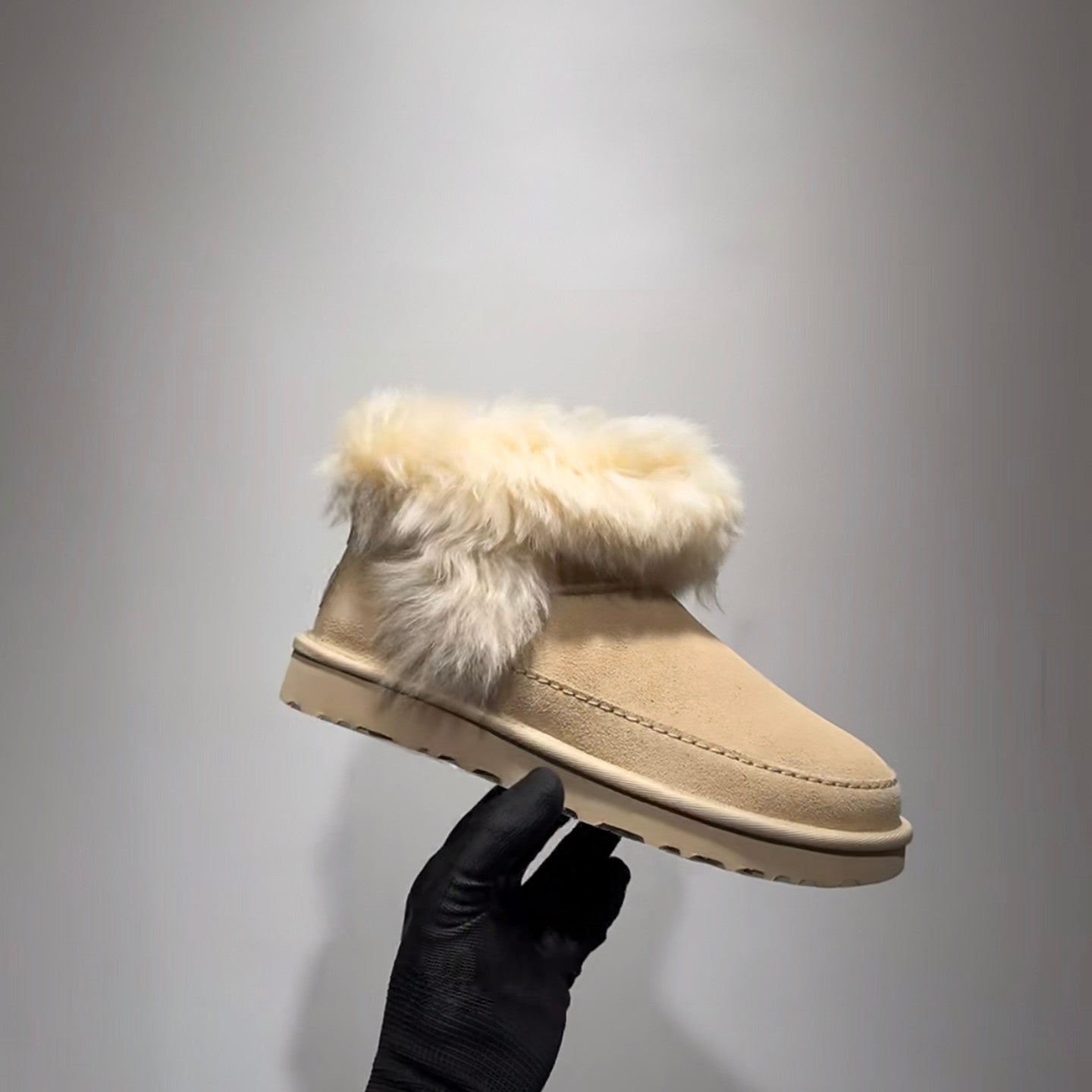 Damen Hausschuhe Flauschig Warm mit Fleece und rutschfester Sohle