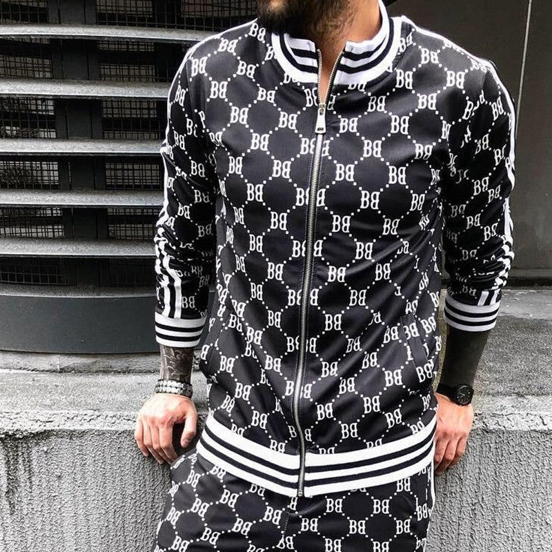 Herren Tracksuit Sportlich mit Grafikdruck Modern