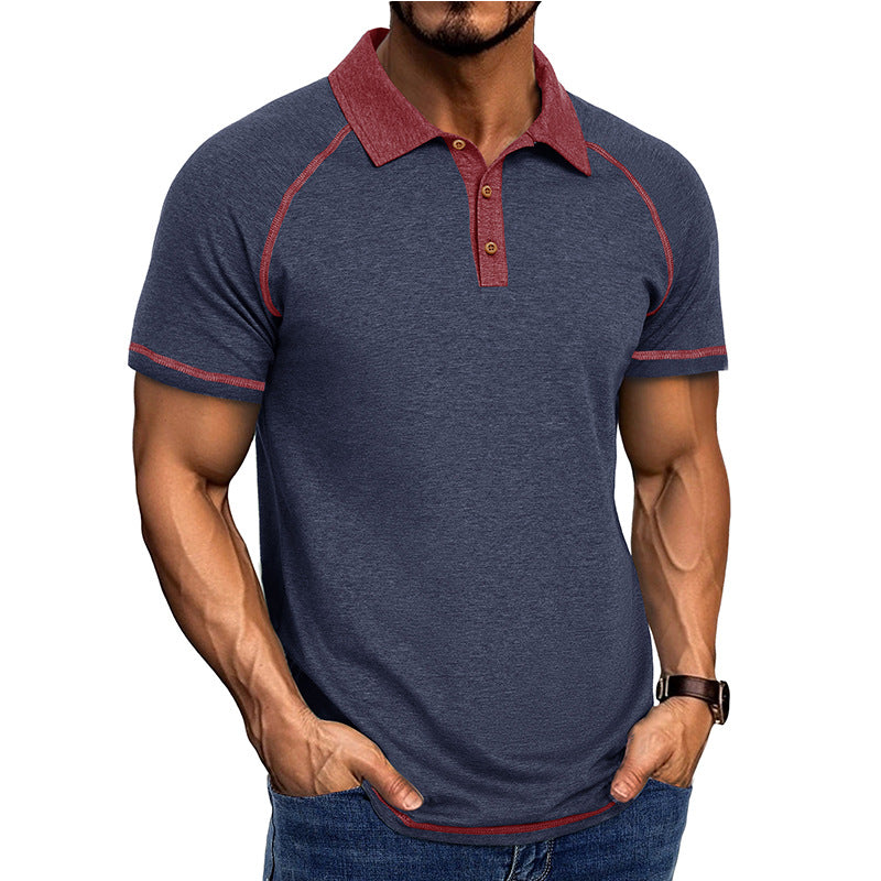 Herren Polo-Shirt Raglan-Schnitt Modern Sportlich