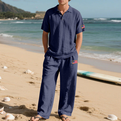 Herren Strandoutfit Leicht Atmungsaktiv Sommer