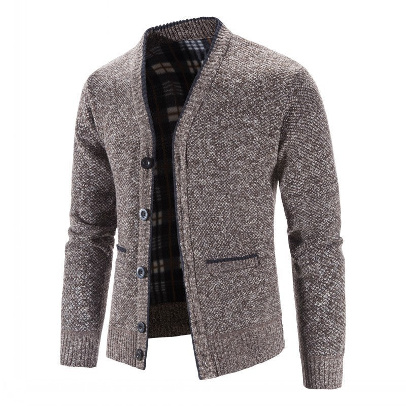 Herren Strickjacke Karomuster Modern Trendy