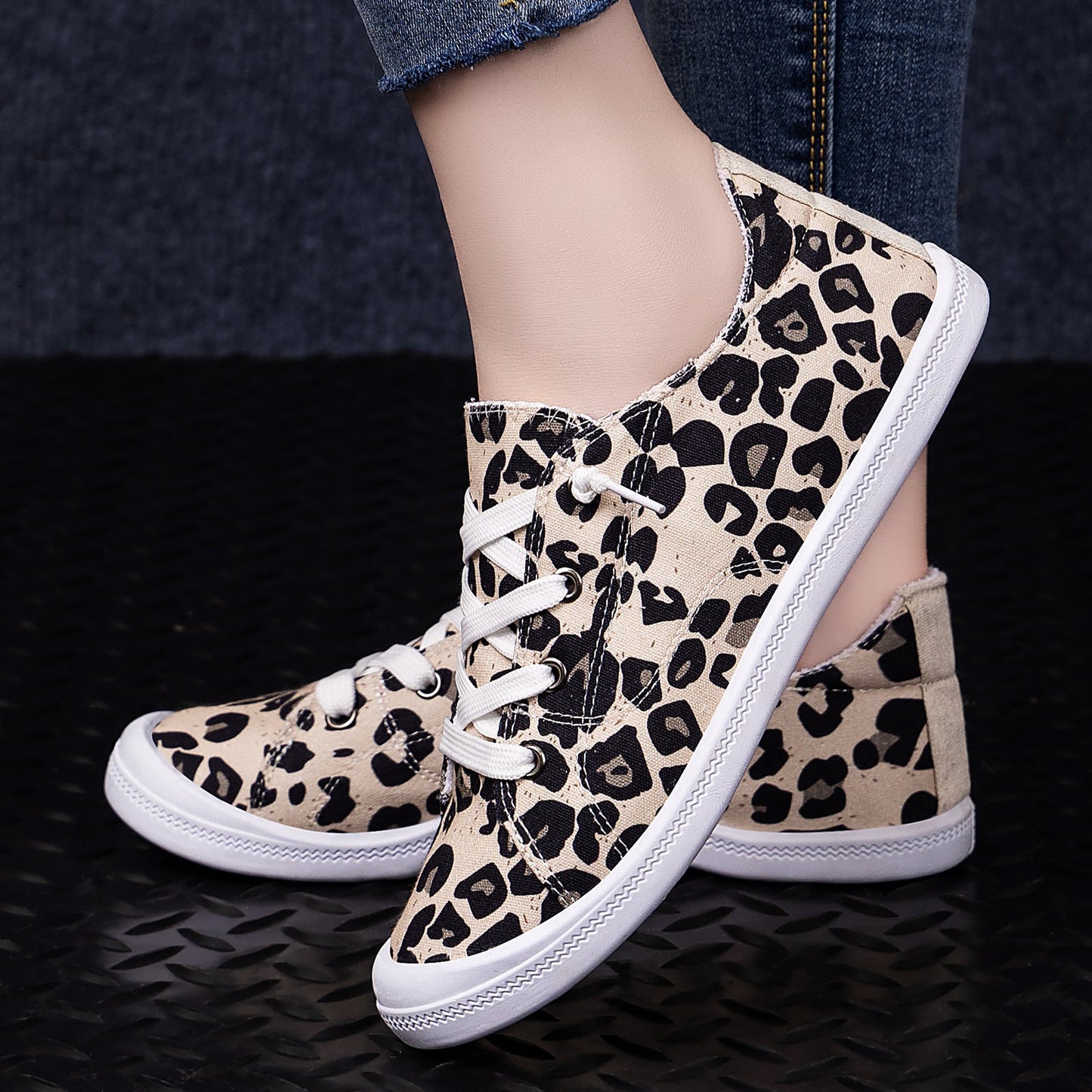 Damen Sportschuhe Canvas Bequem Schnürsenkel Mode