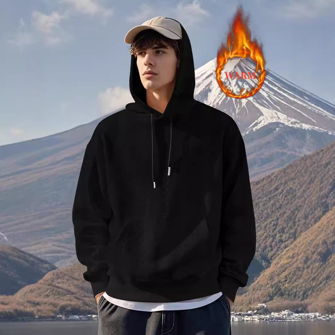 Herren Kapuzenpullover Warm Lässig mit Taschen Fleece - BerlinGlamour