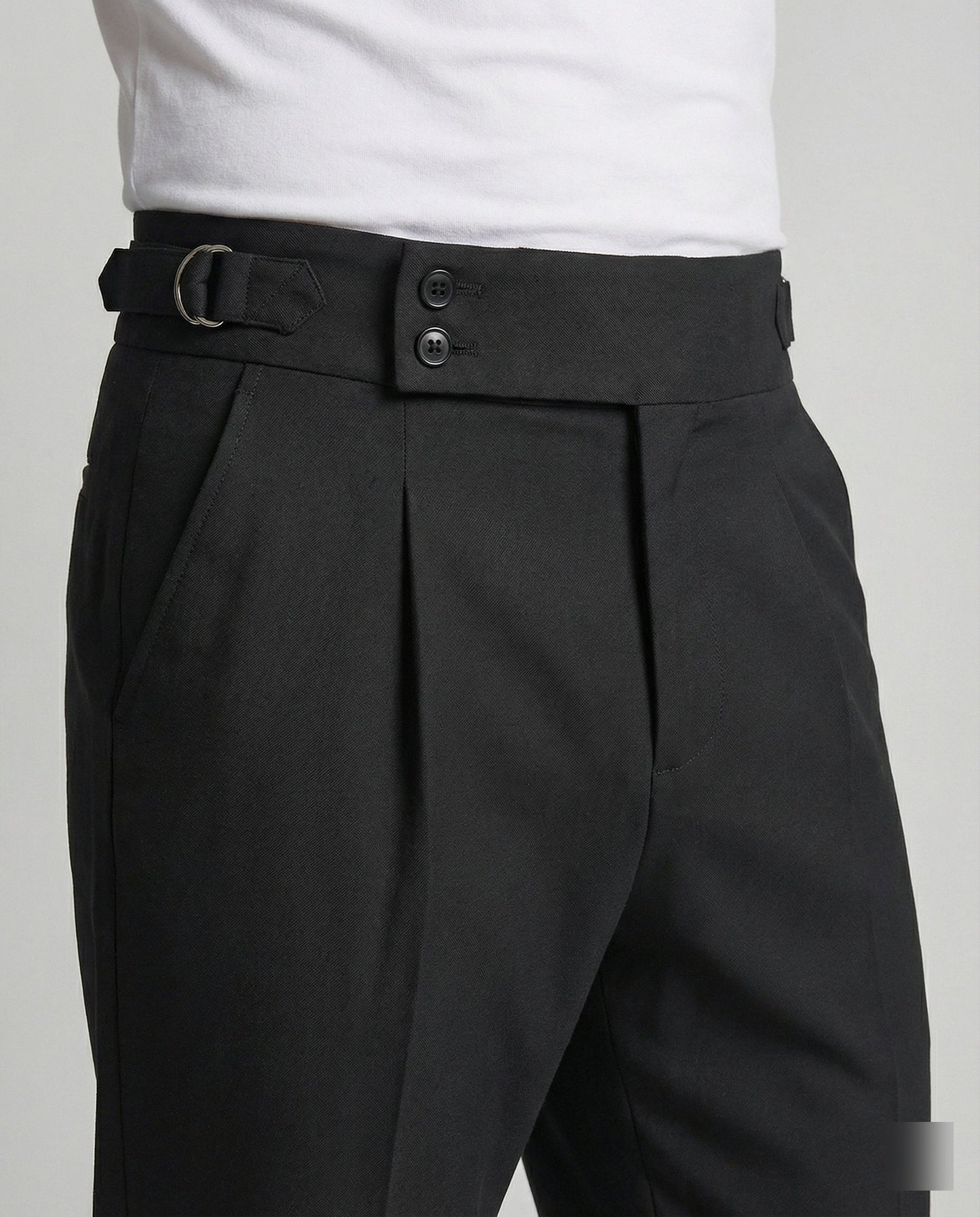 Herrenhose Elegant Bequem Hochtaillierter Bund