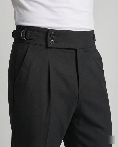 Herrenhose Elegant Bequem Hochtaillierter Bund