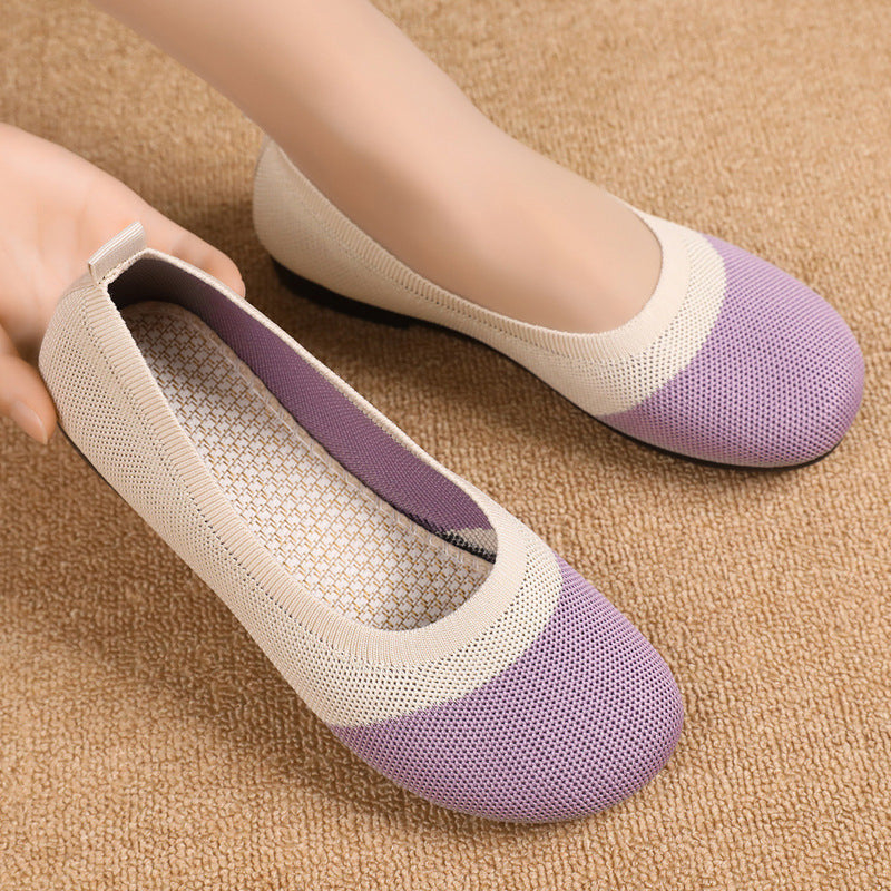 Damen Ballerinas Atmungsaktiv Komfortabel Schuhe