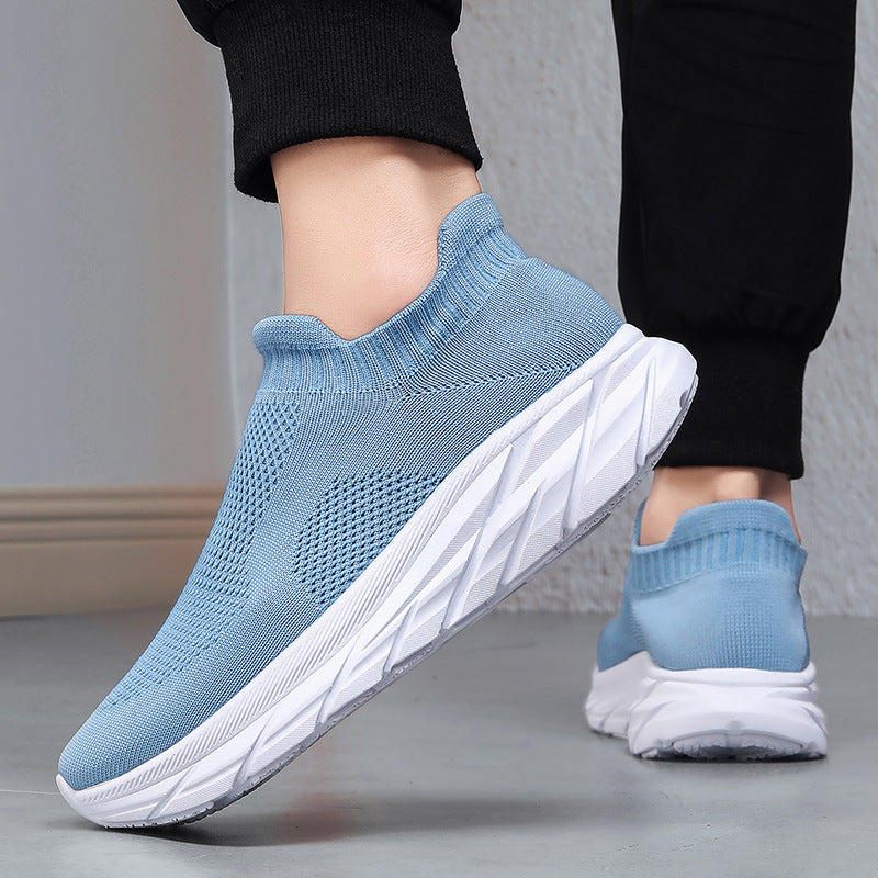 Damen Sneaker Atmungsaktiv Strick Schuhe Bequem Flexibel