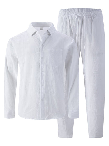 Herren Schlafanzug Set Atmungsaktiv Bequem Modern