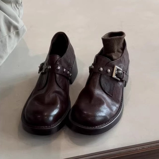 Damen Schnürschuhe Elegant Weich Mit Schnalle - BerlinGlamour