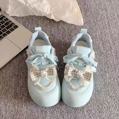 Damen Sneaker Rüschendesign Frauen Schuhe Sportlich Modern