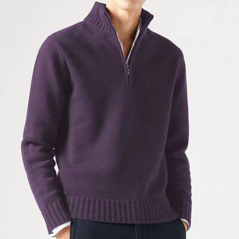 Herren Pullover Modern Hochkragen Reißverschluss