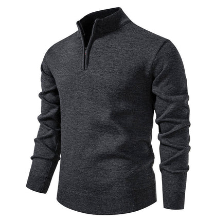 Herren Strickpullover Kurzarm mit Reißverschluss