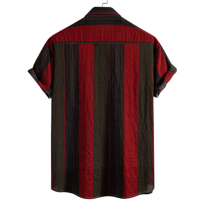 Herren Hemd Streifen Kurzarm Modern Berlin Style