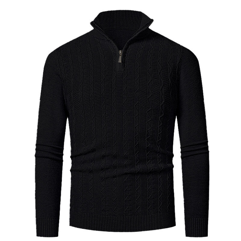 Herren Strickpullover Stehkragen Modern